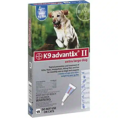 K9 Advantix II Flea and Tick Control Monthly Treatment for Extra-Large Dogs 4 Doses