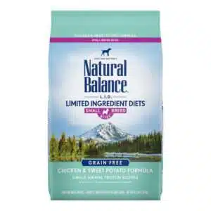 Natural Balance L. I.D. Limited Ingredient Diets Small Breed Bites Grain Free Chicken & Sweet Potato Formula Dog Food | 12 lb
