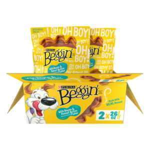 Purina Beggin Strips Soft Dog Treats Bacon & Peanut Butter Flavored Dog Treats (2) 26 oz. Pouches