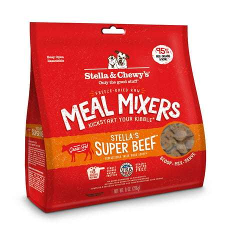 Stella & Chewy s Meal Mixers Super Beef Grain-Free Dry Dog Food Topper 9 oz.