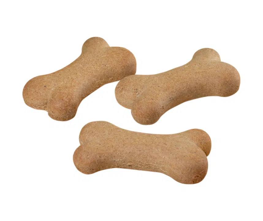 Dog treats, three, peanut butter and banana