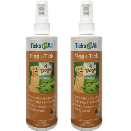 All Natural Flea & Tick 4 Dogs 8oz (2 pack)