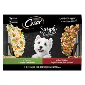 Cesar Simply Crafted All Life Stage Wet Dog Food and Meal Topper - Grain Free, Variety Pack, 16 Count | PetSmart Size: 1.3 oz Green