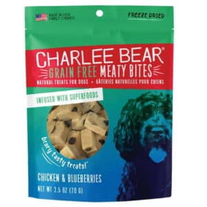 Charlee Bear 787108006447 2.5 oz Dog Meaty Bites Chicken & Blueberry Treat