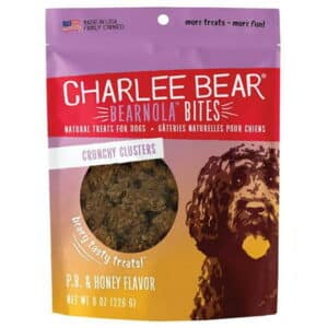 Charlee Bear 787108006911 8 oz Dog Bearnola Peanut Butter Honey Crunchy Cluster Treats