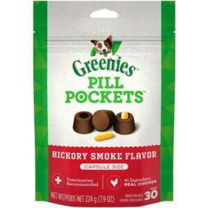 Greenies Greenies Pill Pockets Dog Treats Hickory Smoke Flavor Capsules - 7.9 oz Pack of 2