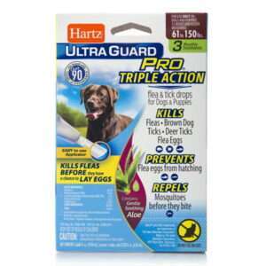 Hartz UltraGuard Pro with Aloe Flea & Tick Drops for Dogs 61-150 lbs 3 Monthly Treatments