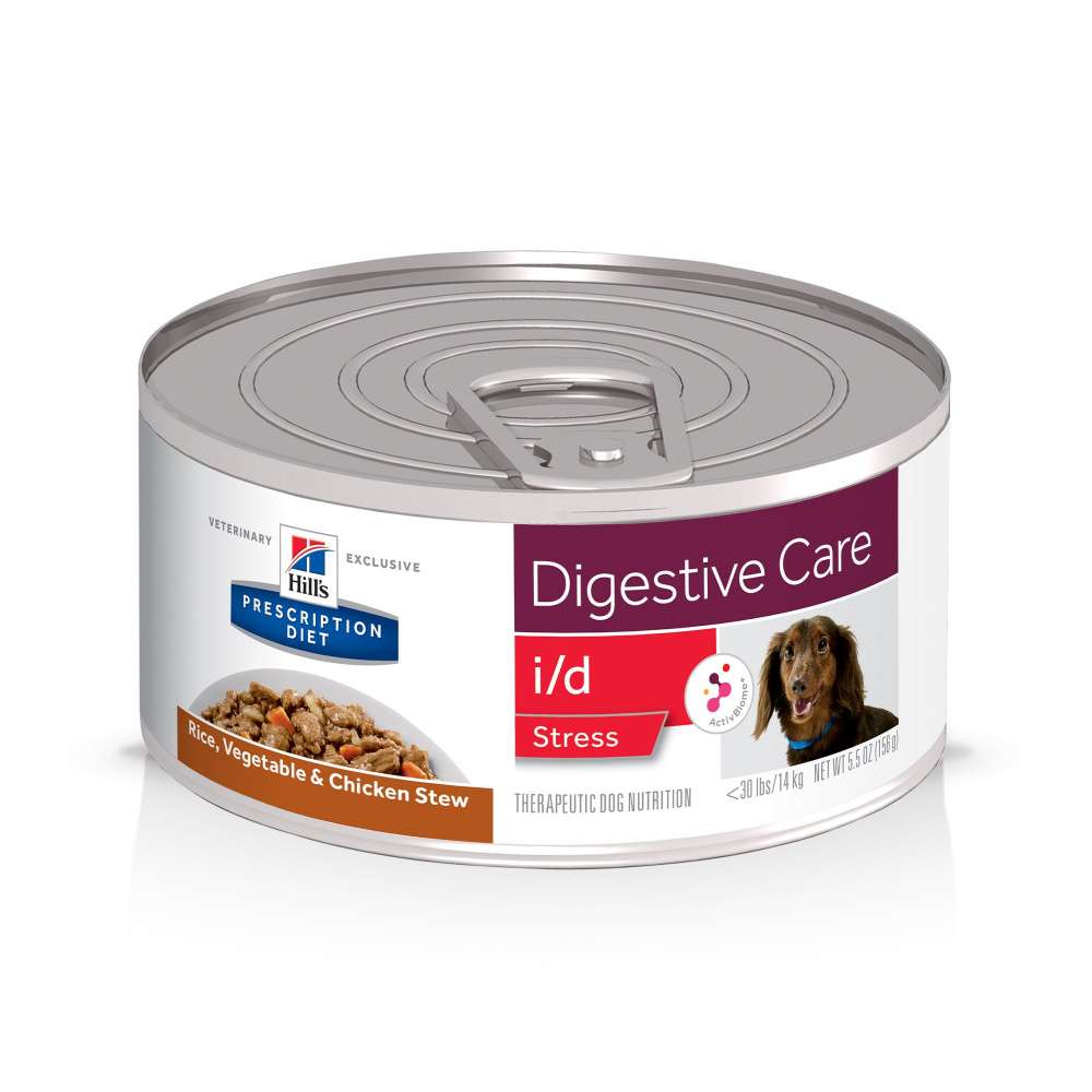 Hill's Prescription Diet i/d Stress Canine Rice, Vegetable & Chicken Stew Canned Dog Food - 5.5 oz, case of 24