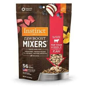 Instinct Freeze Dried Raw Boost Mixers Grain Free All Natural Beef Recipe Dog Food Topper by Nature s Variety 14 oz. Bag