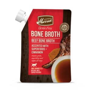 Merrick Grain Free Beef Bone Broth Dog Food Topper - (10) 16 oz Pouches