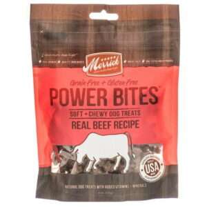Merrick Merrick Power Bites Soft & Chewy Dog Treats - Real Texas Beef Recipe 6 oz Pack of 4