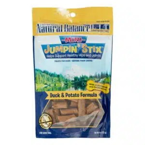 Natural Balance Limited Ingredient Treats Grain-Free Mini Jumpin Stix Duck & Potato Bully Stick Dog Treats 4 Oz