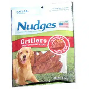 Nudges Grillers Dog treats with beef 5 ounce