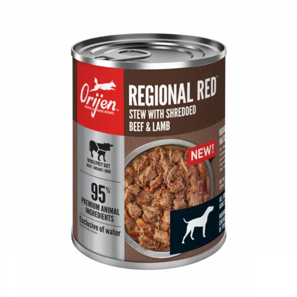 ORIJEN Real Meat Shreds, Grain-free, Regional Stew, Premium Wet Dog Food - 12.8 oz,case of 12
