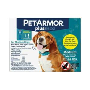 PETARMOR Plus for Medium Dogs 23-44 lbs Flea & Tick Prevention 1-Month Supply