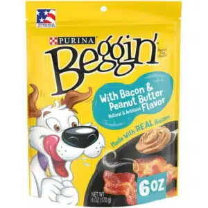 Purina Beggin Strips Bacon and Peanut Butter Flavor [Dog Treats Packaged] 6 oz