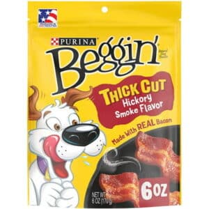 Purina Beggin Strips Thick Cut Hickory Smoke Flavor 6 oz Pack of 4