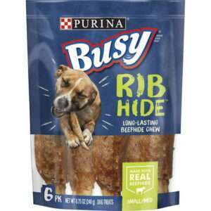Purina Busy RibHide Chew Treats for Dogs Original 8.75 oz Pack of 3
