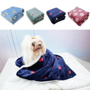 Bobasndm Upgraded Blankets for Large Dogs Washable Blankets Soft Pet Blanket for Kennel Cage Bed Cute Waterproof Dog Blanket for Pets