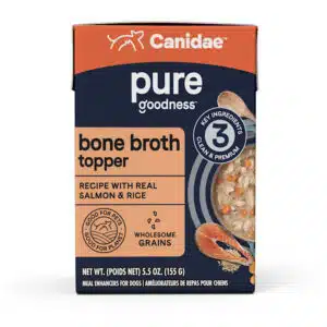 Canidae Pure Bone Broth Topper with Real Salmon & Rice Wet Dog Food, 5.5 oz., Case of 12, 12 X 5.5 OZ