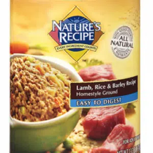Nature's Recipe Easy to Digest Lamb Rice & Barley Homestyle Ground Canned Dog Food - 13.2 oz, two cases of 12