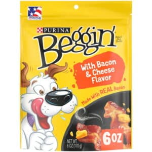 Purina Beggin Real Meat Bacon & Cheese Treats for Dogs 6 oz Pouch