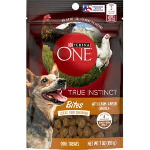 Purina ONE Dog Training Treats True Instinct Bites With Farm-Raised Chicken 7 oz. Pouch