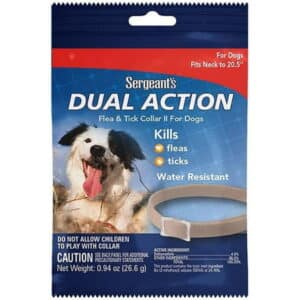 Sergeants Dual Action Flea and Tick Collar II for Dogs Neck Size 20.5 Inch [Dog Flea & Tick Collars] 1 count