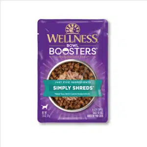 Wellness CORE Simply Shreds Natural Grain Free Tuna, Beef & Carrots Wet Dog Food Topper, 2.8 oz., Case of 12, 12 X 2.8 OZ