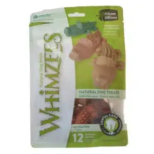 Whimzees Natural Dental Care Alligator Dog Treats [Dog Treats Bulk] Medium - 12 Pack - (Dogs 25-40 lbs)
