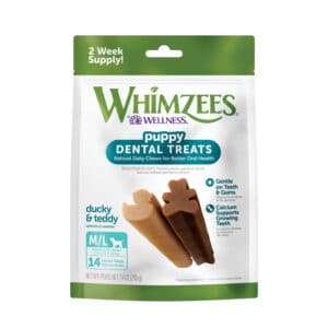 Whimzees Whimzees By Wellness Puppy Natural Grain Free Dental Chews For Dogs, Medium / Large Breed, 14 Count | 14 ct