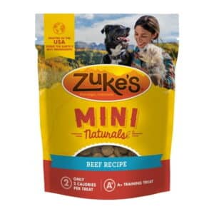 Zuke's Mini Naturals Soft Dog Treats for Training Soft and Chewy Dog Training Treats with Beef Recipe 6.0 OZ Pouch