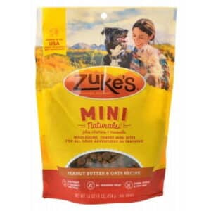 Zukes Zukes Mini Naturals Dog Treats - Peanut Butter & Oats Recipe 1 lb