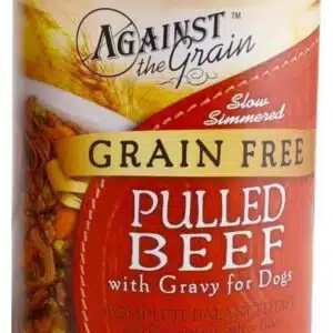 Against the Grain Pulled Beef with Gravy Canned Dog Food - 12 oz, case of 12