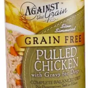 Against the Grain Pulled Chicken in Gravy Canned Dog Food - 12 oz, case of 12