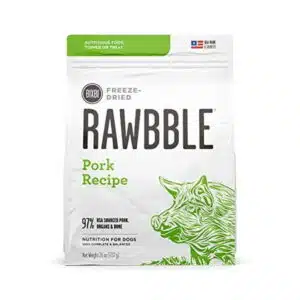 BIXBI Rawbble Freeze Dried Dog Food Pork Recipe 26 Oz - 97% Meat and Organs No Fillers - Pantry-Friendly Raw Dog Food for Meal Treat Or Food Topper - USA Made in Small Batches