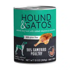 Hound & Gatos Grain Free, Gamebird Poultry Wet Dog Food, 13 oz., Case of 12, 12 X 13 OZ