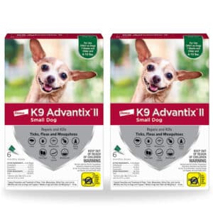 K9 Advantix II Topical Small Dog Flea & Tick Treatment, 2 Packs of 6, 12 CT