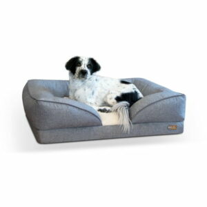 K&H Pet Products Pillow-Top Orthopedic Lounger Sofa Dog Bed Classy Gray Large 28 X 36 Inches