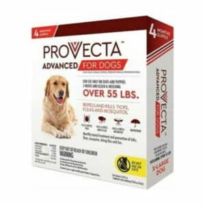 Provecta Advanced Flea & Tick Topical Solution for Dogs Over 55 lb. 4-Month Supply