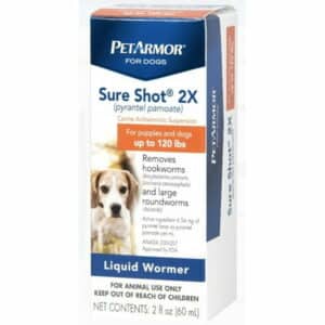 6 oz (3 x 2 oz) PetArmor Sure Shot 2X Liquid De-Wormer for Puppies and Dogs up to 120 Pounds