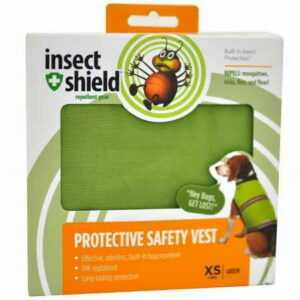 Insect Shield for Pets Protective Safety Vest Green X-Small