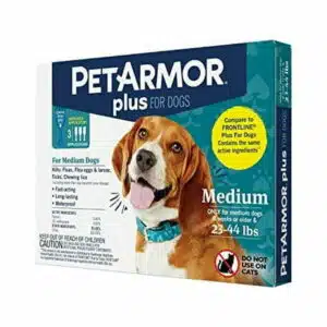PETARMOR Plus for Dogs Flea and Tick Prevention for Dogs Long-Lasting & Fast-Acting Topical Dog Flea Treatment 3 Count