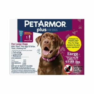 PETARMOR Plus for Large Dogs 45-88 lbs Flea & Tick Prevention 1-Month Supply