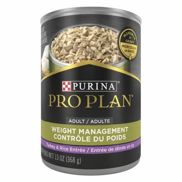 Purina Pro Plan Focus Adult Weight Management Turkey & Rice Entree Canned Dog Food - 13 oz, case of 12