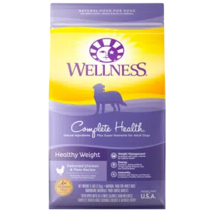 Wellness Complete Health Natural Healthy Weight Chicken & Peas Recipe Dry Dog Food - 26 lb Bag
