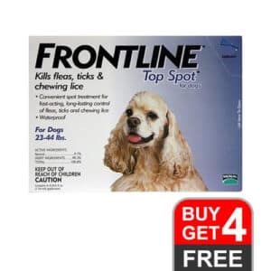 Frontline Top Spot Medium Dogs 23-44lbs Blue 4 + 4 Free
