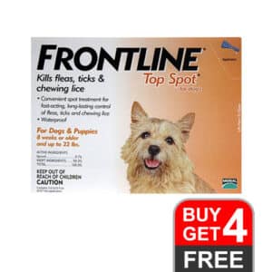 Frontline Top Spot Small Dogs 0-22 Lbs Orange 4 + 4 Free
