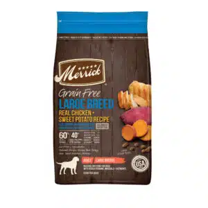 Merrick Grain Free Premium Large Breed Dry Dog Food Wholesome & Natural Kibble Chicken & Sweet Potato - 22 lb Bag