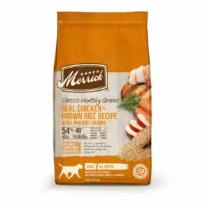 Merrick Healthy Grains Premium Adult Dry Dog Food Wholesome & Natural Kibble With Chicken & Brown Rice - 25 lb Bag